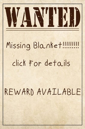 wanted poster for missing childhood blanket wanted poster for missing childhood blanket (click for details)